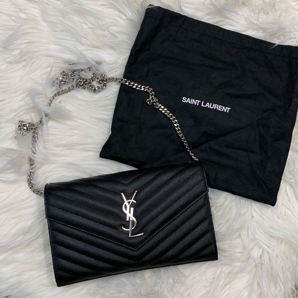 saint laurent matelasse leather wallet
